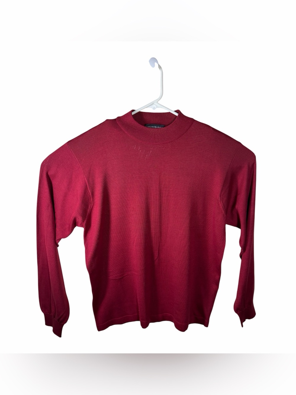 Jhane Barnes Men's Deep Red Crewneck Sweater 100% Silk Size Extra Large